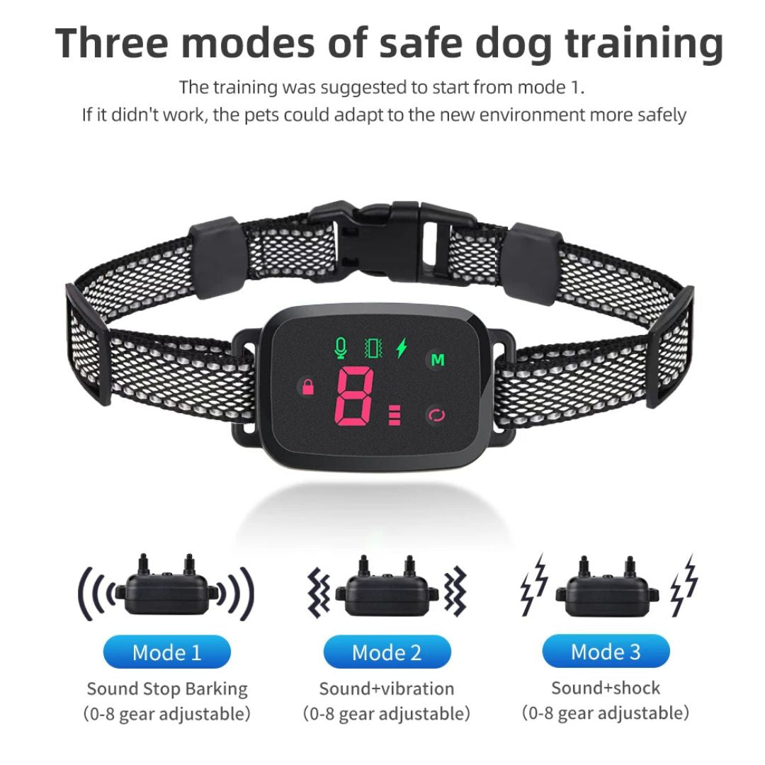Collar Inteligente Antiladridos con Pantalla HD y Protección IP67