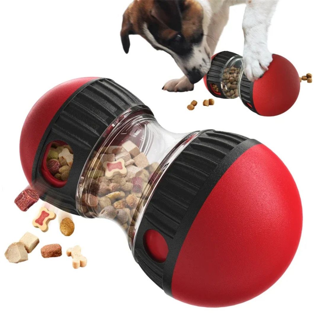Juguete interactivo para perros con comida y pista elíptica para estimulación mental