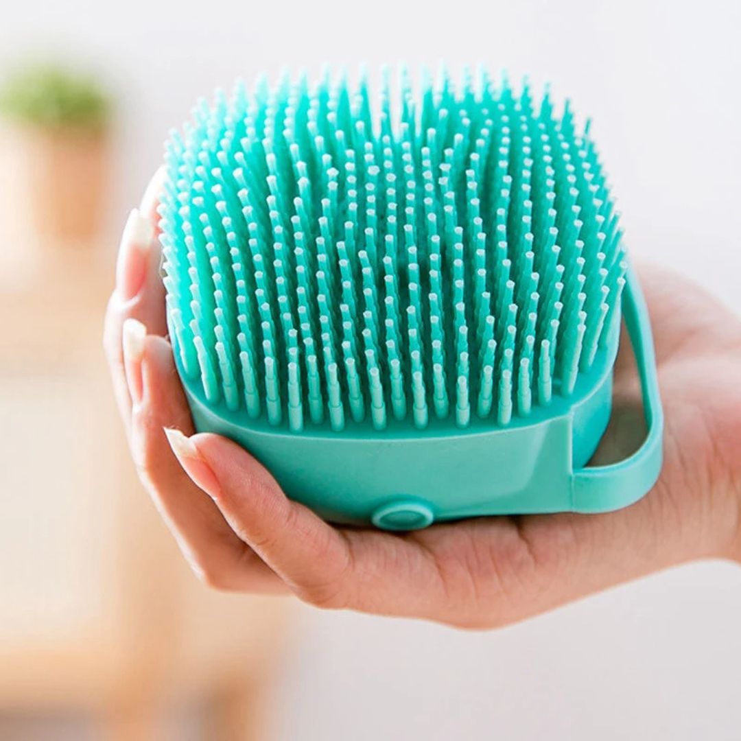Cepillo de baño de silicona suave para perros