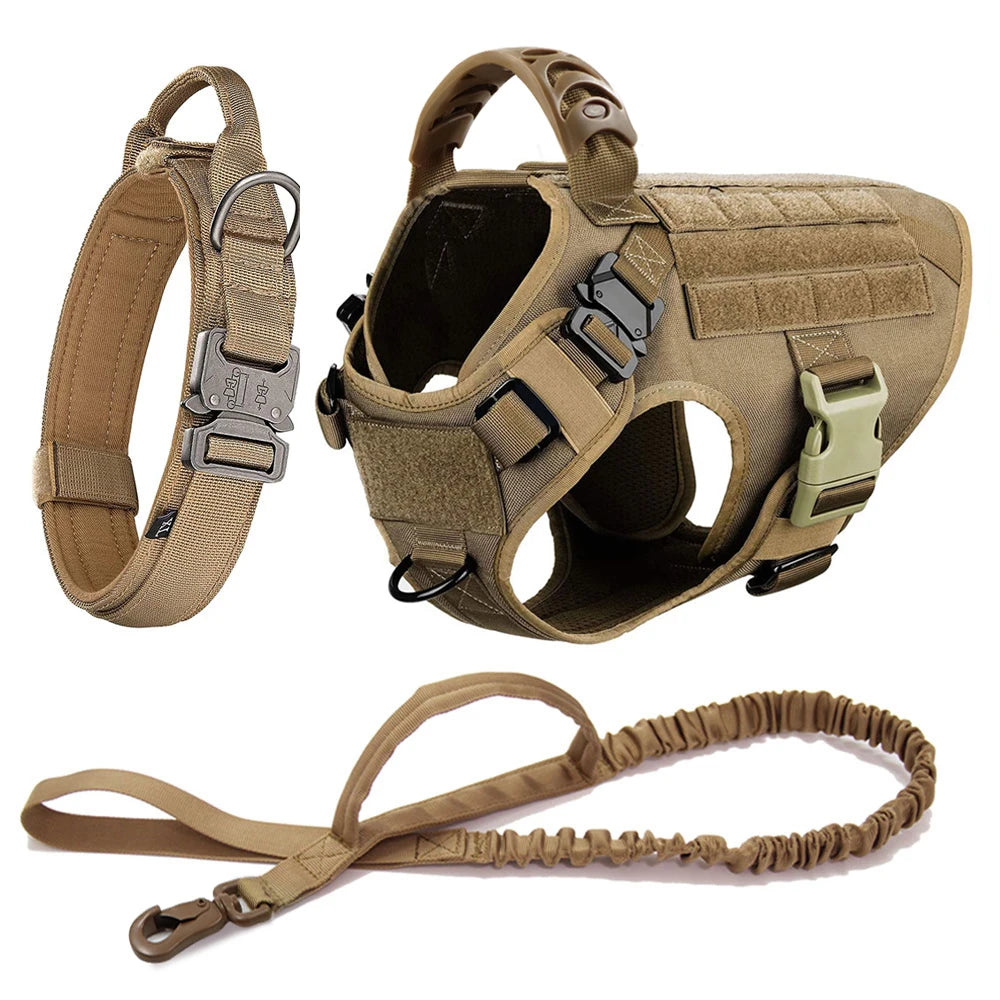 Arnés táctico para perros medianos y grandes – Chaleco de entrenamiento con sistema MOLLE