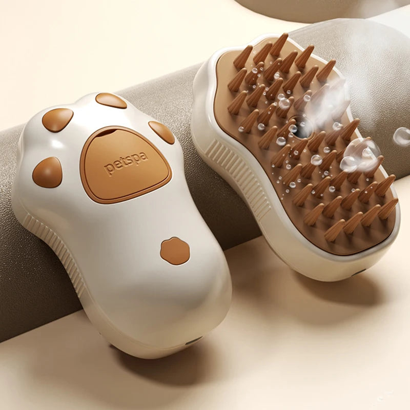 Cepillo de vapor 3 en 1 para perros, limpieza y relajación