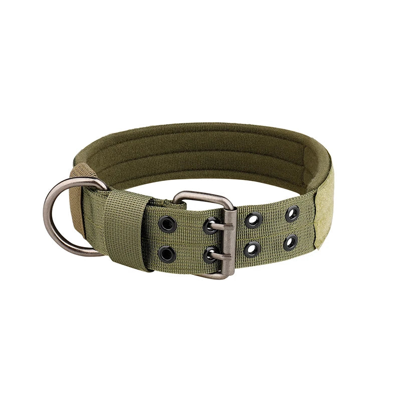Collar táctico de nailon ajustable para perros grandes