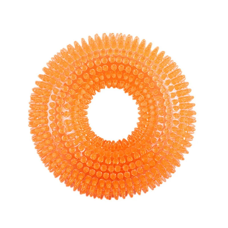 Juguete interactivo para perros con chirrido – mordedora con Púas para limpieza dental