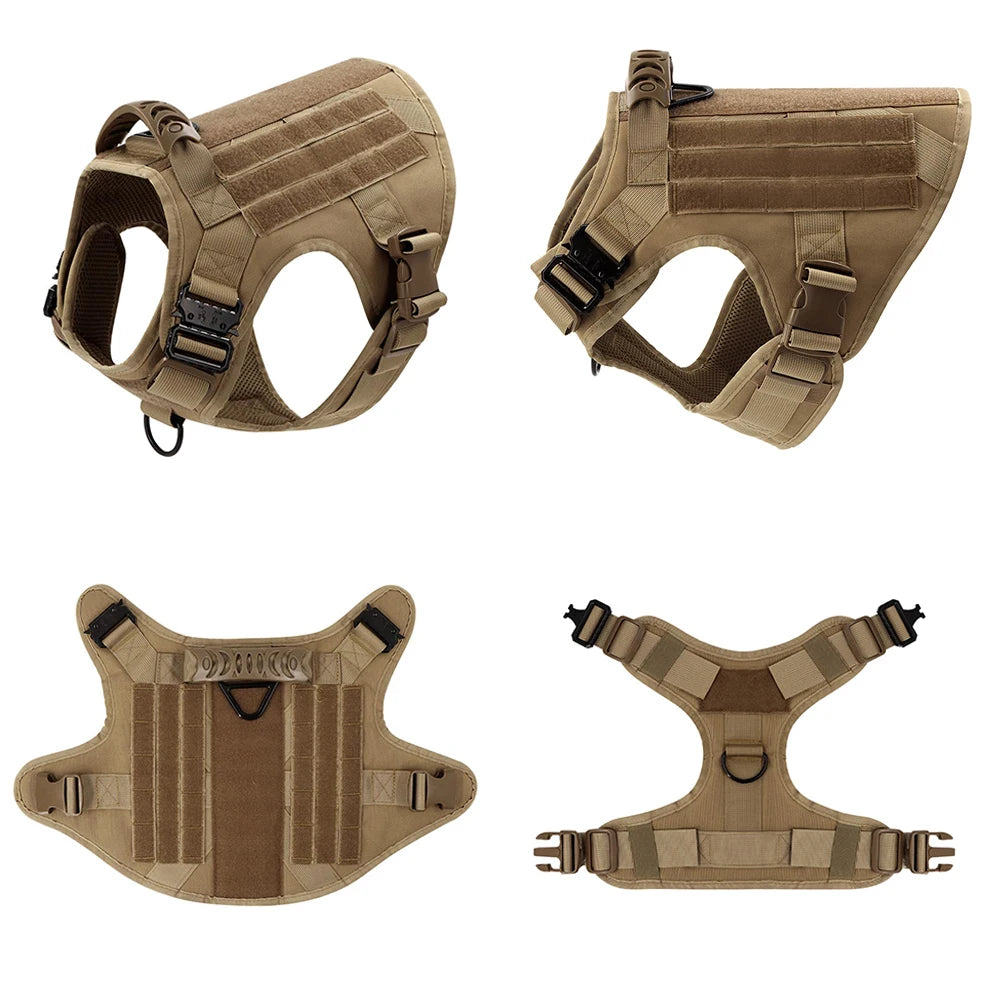 Arnés táctico para perros medianos y grandes – Chaleco de entrenamiento con sistema MOLLE