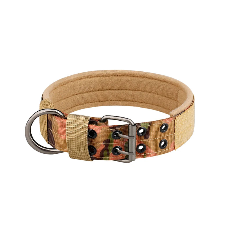Collar táctico de nailon ajustable para perros grandes