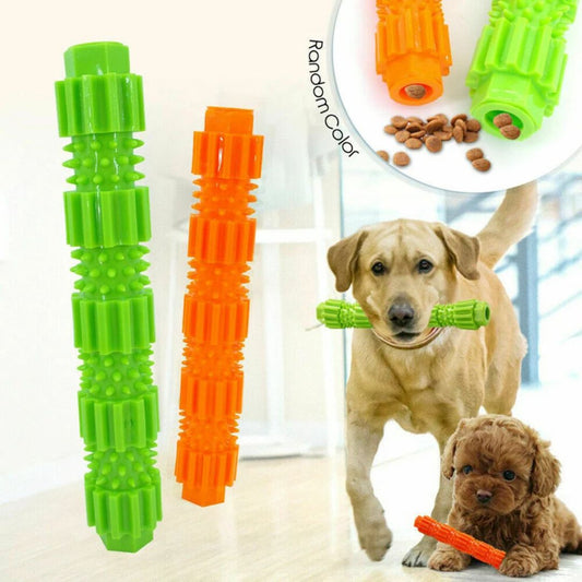 Juguete masticable para perros con dispensador de golosinas y chirrido