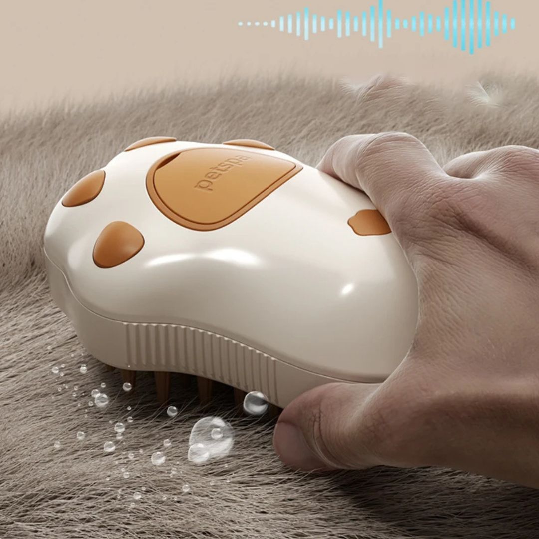 Cepillo de vapor 3 en 1 para perros, limpieza y relajación
