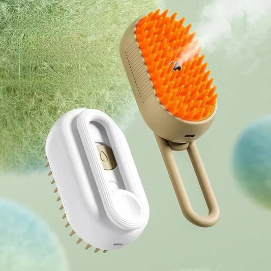 Cepillo masajeador con pulverizador para perros ideal para baño y depilación