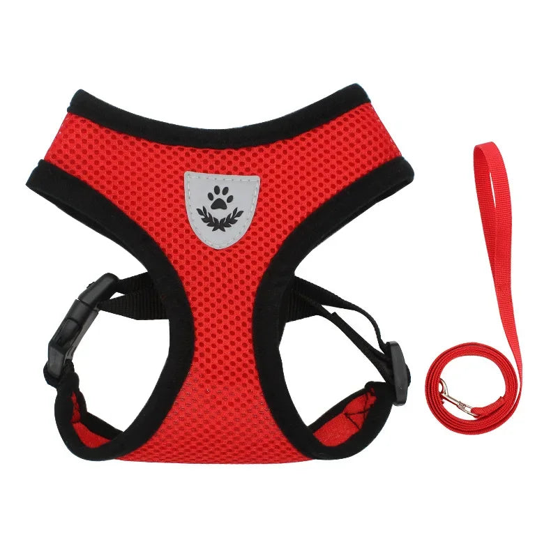 Malla reflectante y correa ajustable para perros