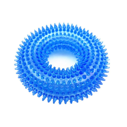 Juguete interactivo para perros con chirrido – mordedora con Púas para limpieza dental