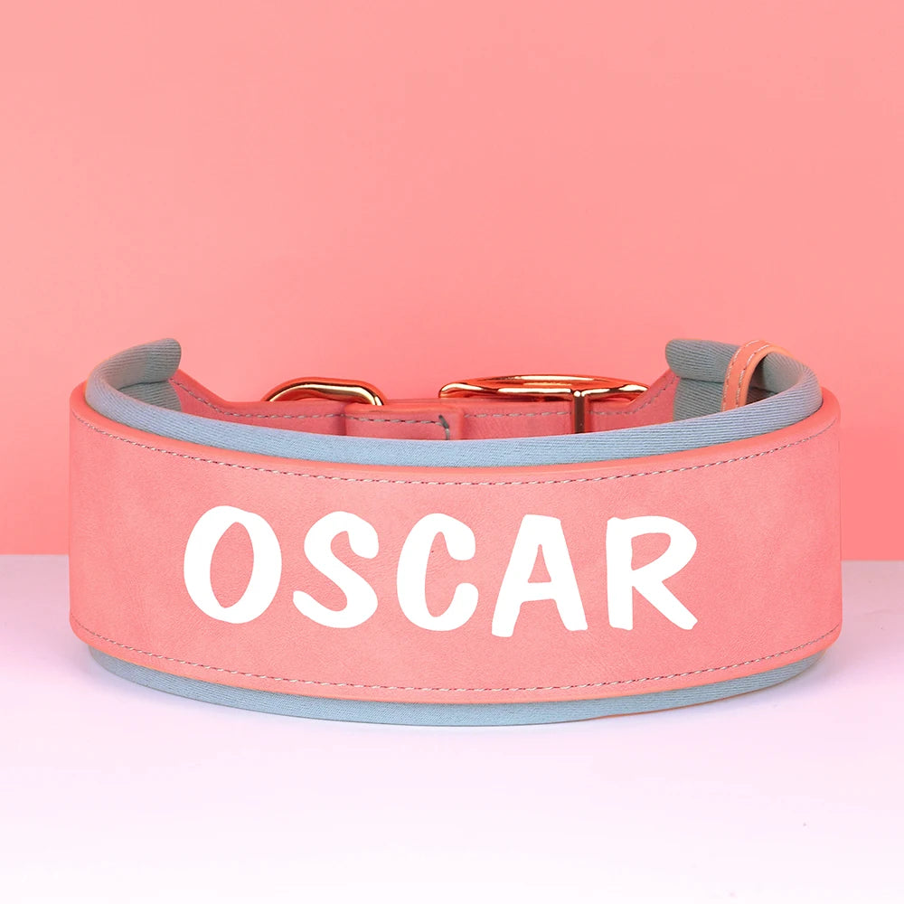 Collar de perro personalizado de cuero PU – Elegancia, resistencia y comodidad