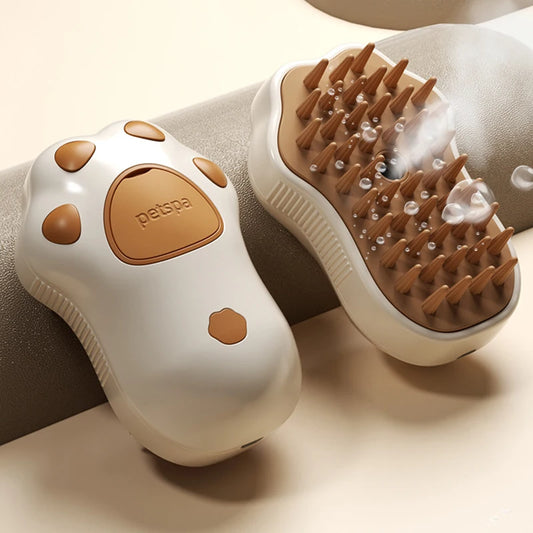 Cepillo de vapor 3 en 1 para perros, limpieza y relajación