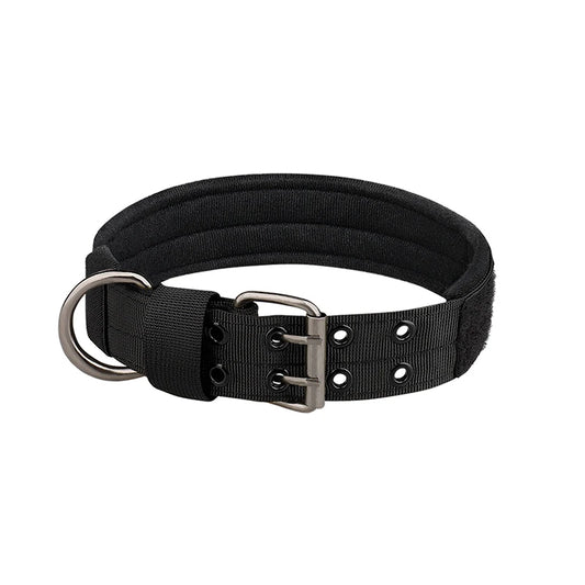 Collar táctico de nailon ajustable para perros grandes
