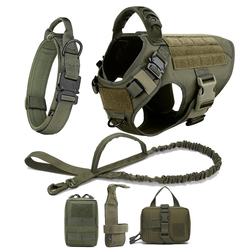 Arnés táctico para perros medianos y grandes – Chaleco de entrenamiento con sistema MOLLE