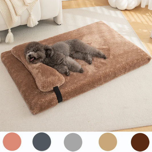 Cama antiestrés para perros – Suave, esponjosa y lavable con almohada
