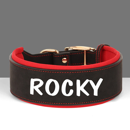Collar de perro personalizado de cuero PU – Elegancia, resistencia y comodidad