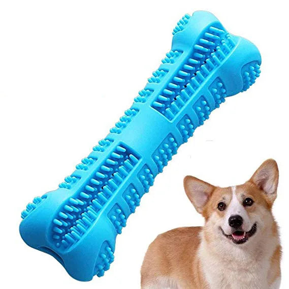 Cepillo dental masticable de goma suave para perros