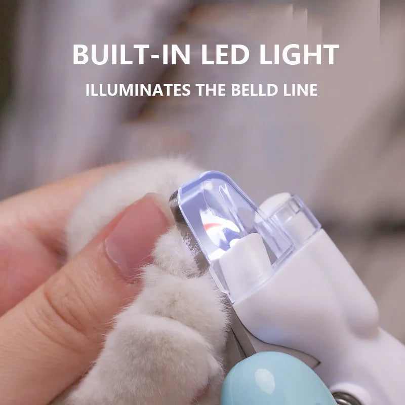 Cortaúñas profesional con luz LED para mascotas