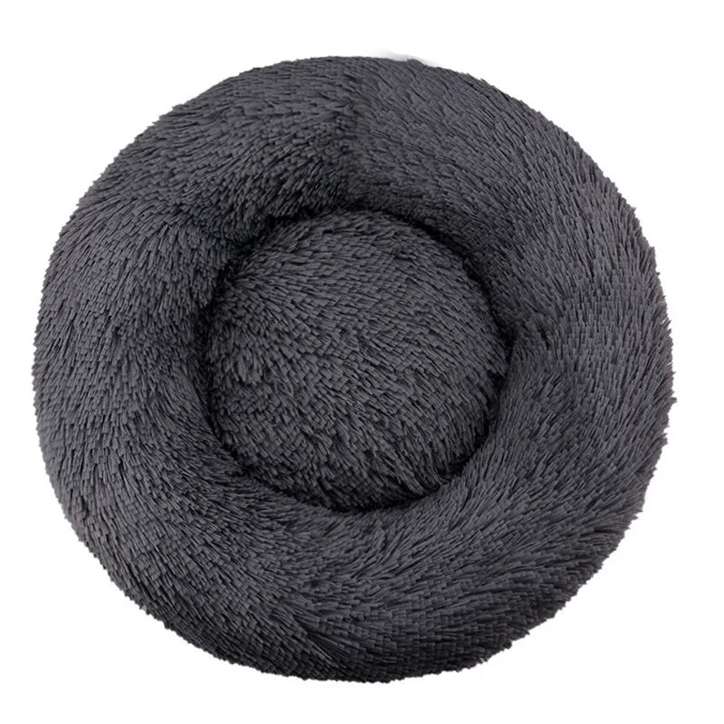 Cama redonda de felpa para Perros – Cálida, Suave y Lavable