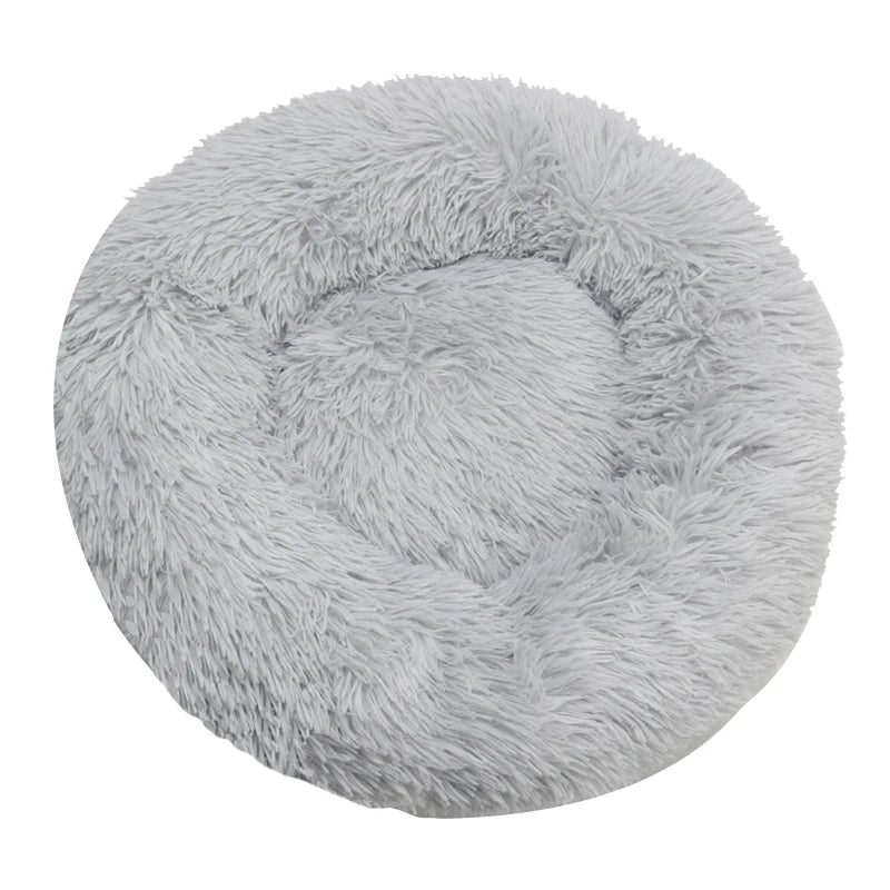 Cama redonda de felpa para Perros – Cálida, Suave y Lavable