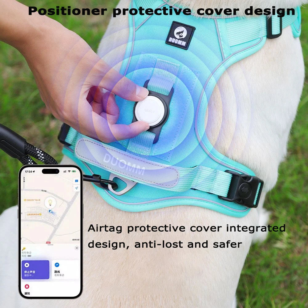 Arnés para perros con soporte Airtag + Correa – seguridad y comodidad en un solo juego