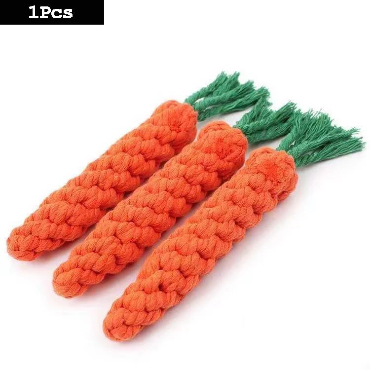 Juguete masticable con forma de zanahoria para perros