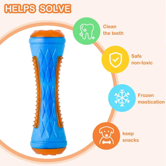 Juguete de goma para perros grandes resistente con limpieza dental