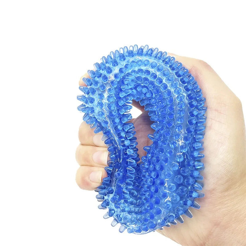 Juguete interactivo para perros con chirrido – mordedora con Púas para limpieza dental