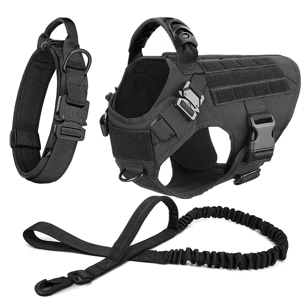 Arnés táctico para perros medianos y grandes – Chaleco de entrenamiento con sistema MOLLE