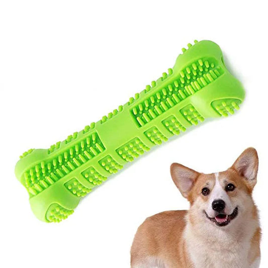 Cepillo dental masticable de goma suave para perros