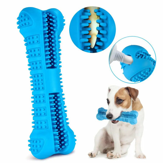 Cepillo dental masticable de goma suave para perros