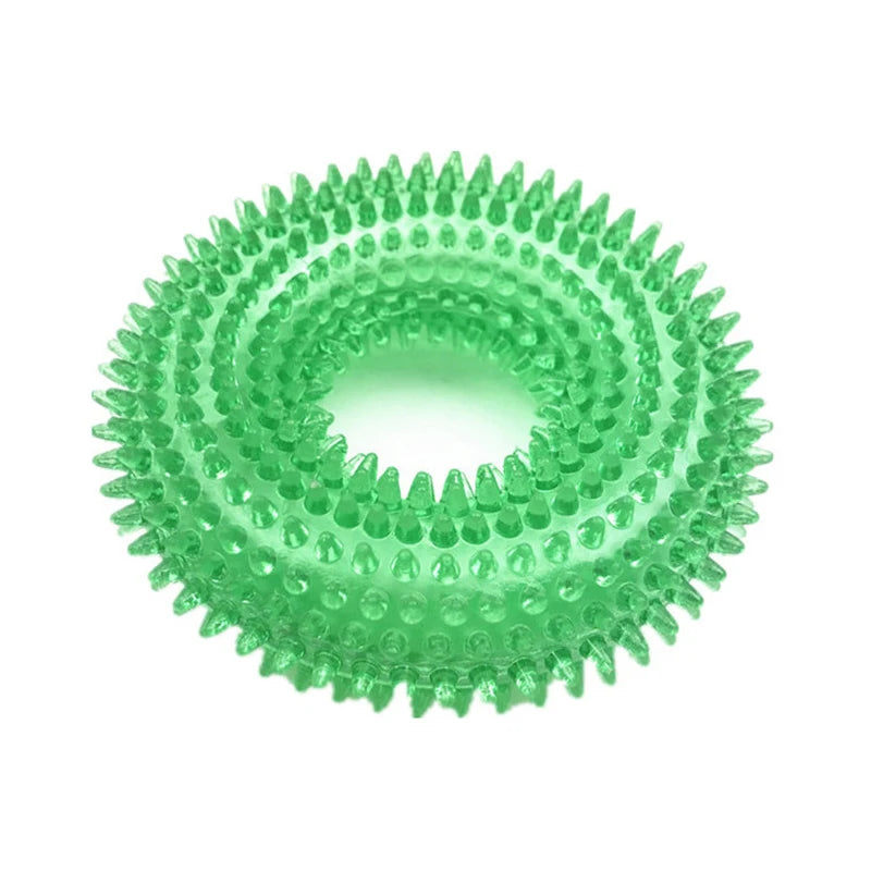 Juguete interactivo para perros con chirrido – mordedora con Púas para limpieza dental