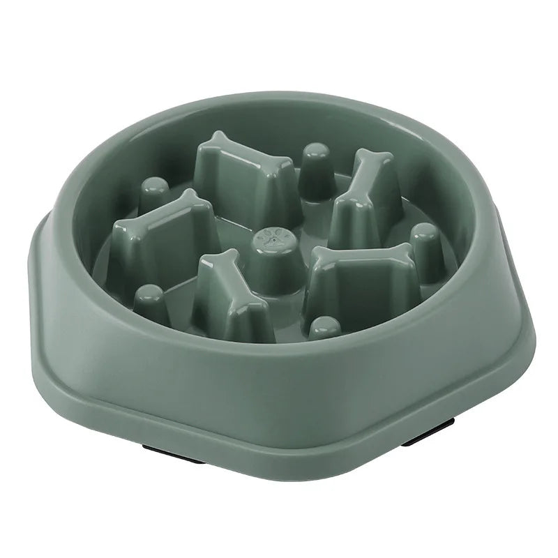 Comedero antiasfixia para perros-Plato de comida de plástico