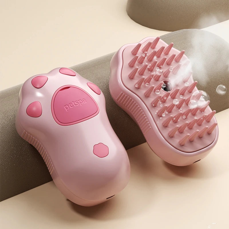 Cepillo de vapor 3 en 1 para perros, limpieza y relajación