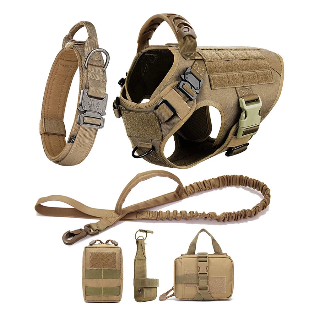Arnés táctico para perros medianos y grandes – Chaleco de entrenamiento con sistema MOLLE